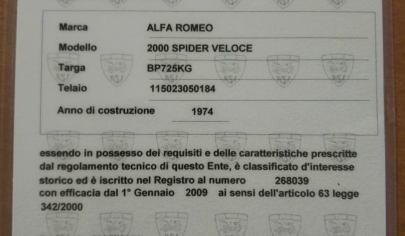 ALFA ROMEO DUETTO 2.0 ASI pieno